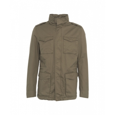 Field jacket cappuccio alla scomparsa oliva