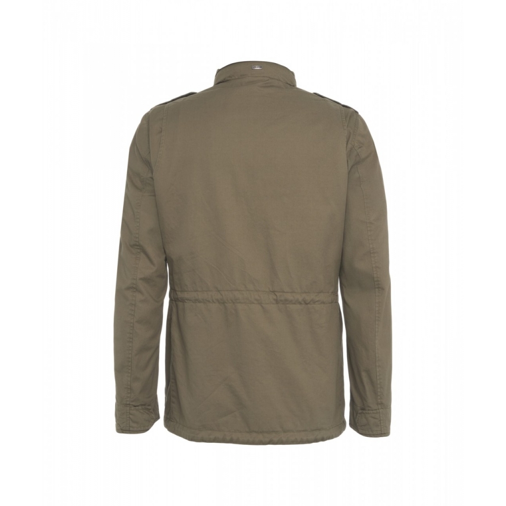 Field jacket cappuccio alla scomparsa oliva