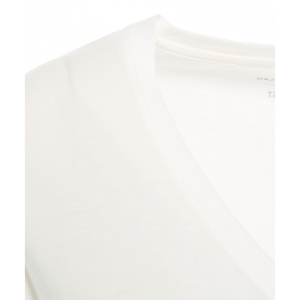 T-shirt in misto lyocell bianco