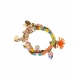 Set bracciali con perline e charm multicolore