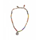 Collana con perline e charm multicolore