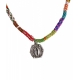 Collana con perline e charm multicolore