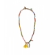 Collana con perline e charm multicolore