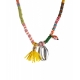 Collana con perline e charm multicolore