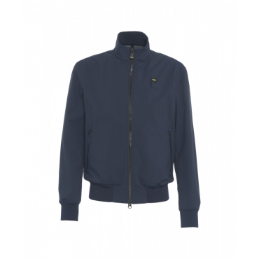 Giacca bomber con collo alto blu scuro