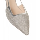 Slingback con strass argento