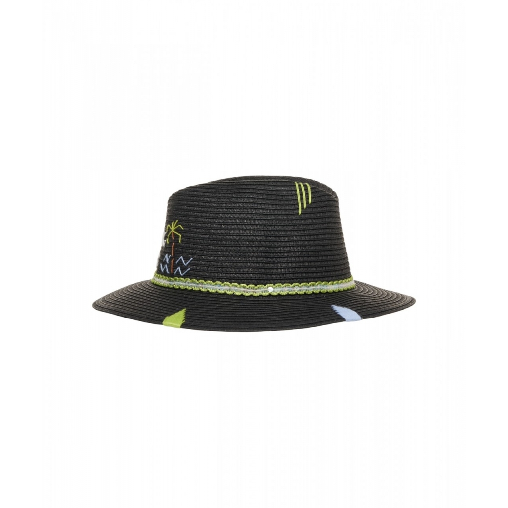 Cappello con ricami nero