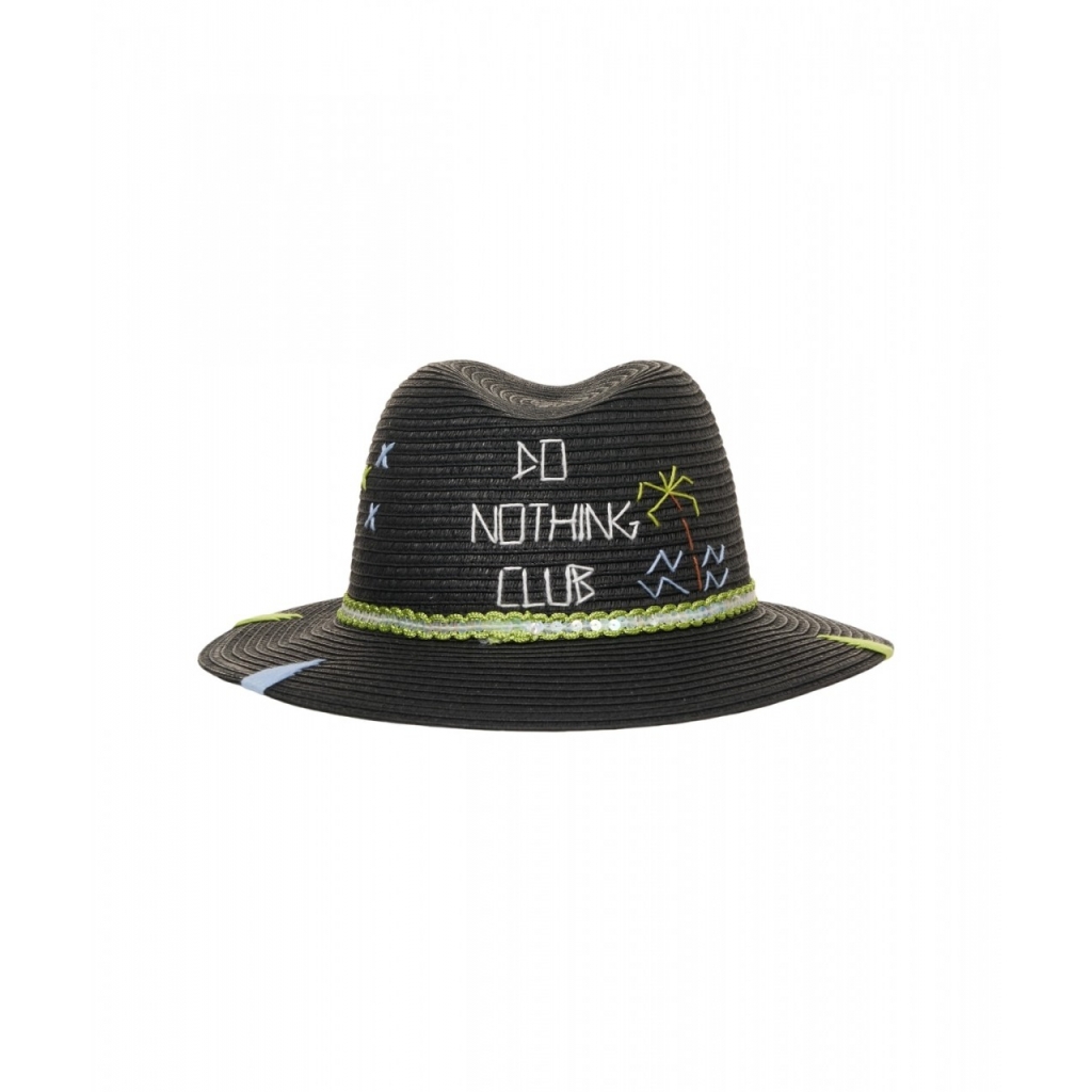 Cappello con ricami nero