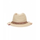 Cappello con ricami beige