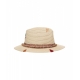 Cappello con ricami beige