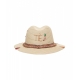 Cappello con ricami beige