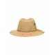 Cappello con ricami beige