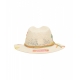 Cappello con ricami panna