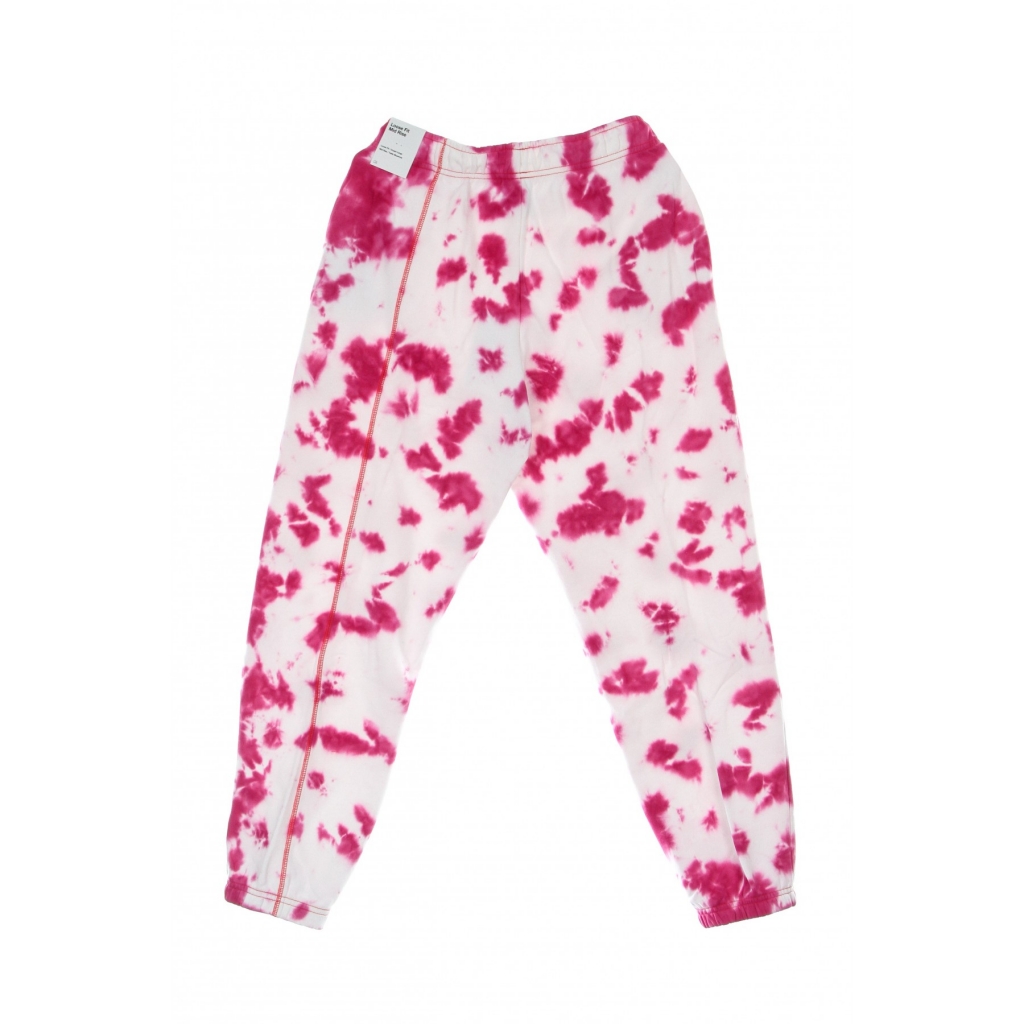 pantalone tuta felpato donna sportswear tie dye  fleece pant ACTIVE PINK/SIREN RED/BLACK