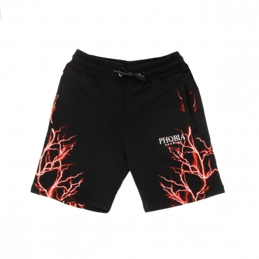 pantalone corto tuta uomo red lightning shorts BLACK/RED