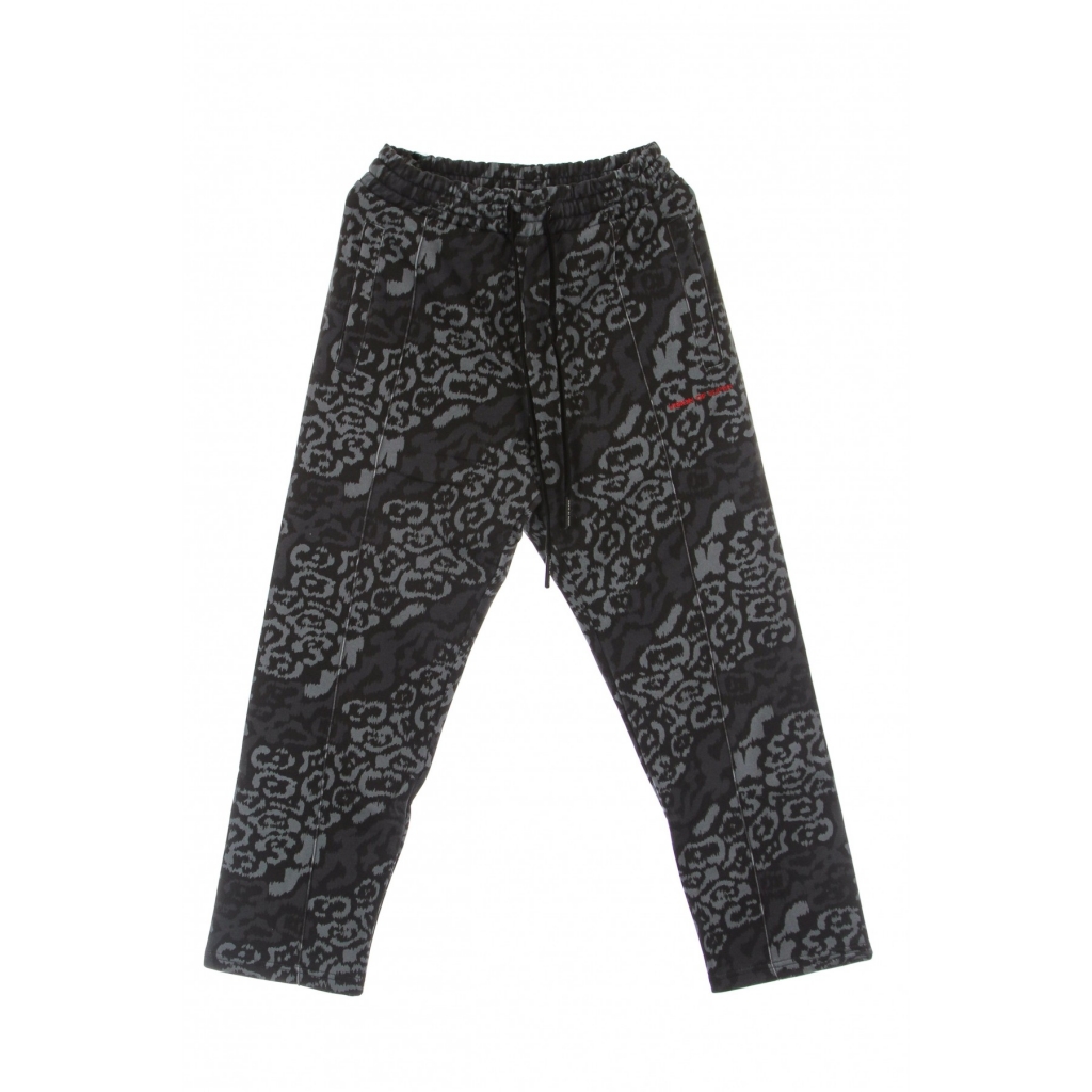 pantalone tuta leggero uomo allover leopard pants BLACK