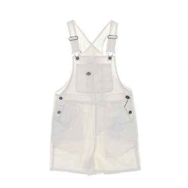 salopette donna duck canvas bib short STONE WASHED CLOUD