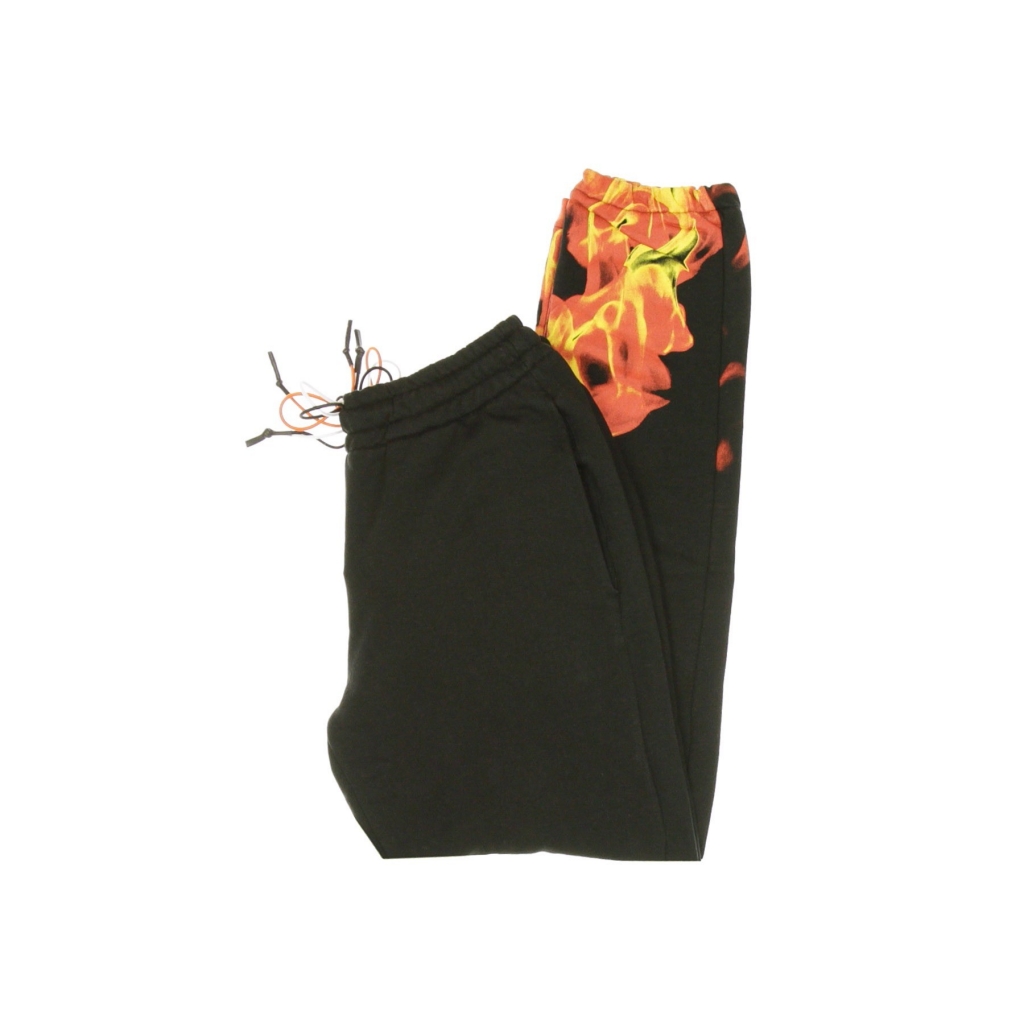 pantalone tuta leggero uomo flames BLACK