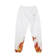 pantalone tuta leggero uomo flames WHITE