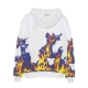 felpa leggera cappuccio uomo multi flames WHITE