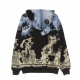 felpa leggera cappuccio uomo clouds  flames hoodie BLACK/MULTI