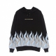 felpa leggera cappuccio uomo new flames hoodie BLACK