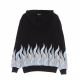 felpa leggera cappuccio uomo new flames hoodie BLACK