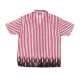 camicia manica corta uomo striped bowling shirt WHITE/RED