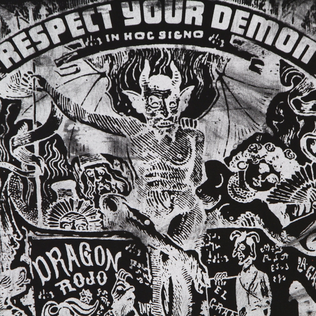 maglietta uomo respect your demon tee BLACK