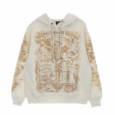 felpa leggera cappuccio uomo respect your demon hoodie NATURAL