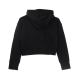 felpa leggera cappuccio corta ragazza sportswear hoodie crop BLACK