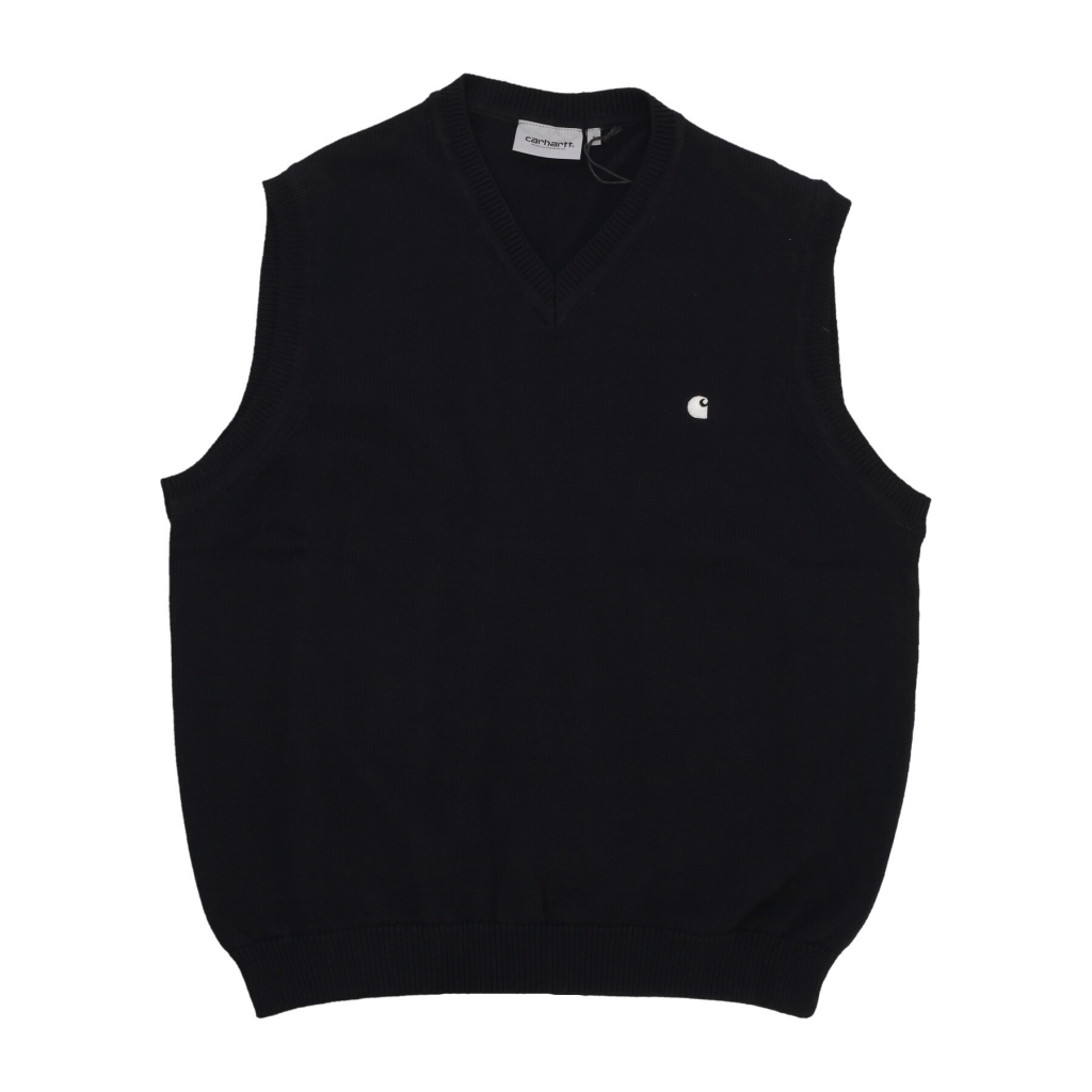 pullover smanicato uomo madison vest sweater BLACK/WAX