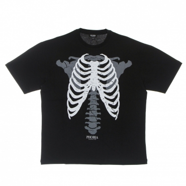 maglietta uomo skeleton print tee BLACK/WHITE