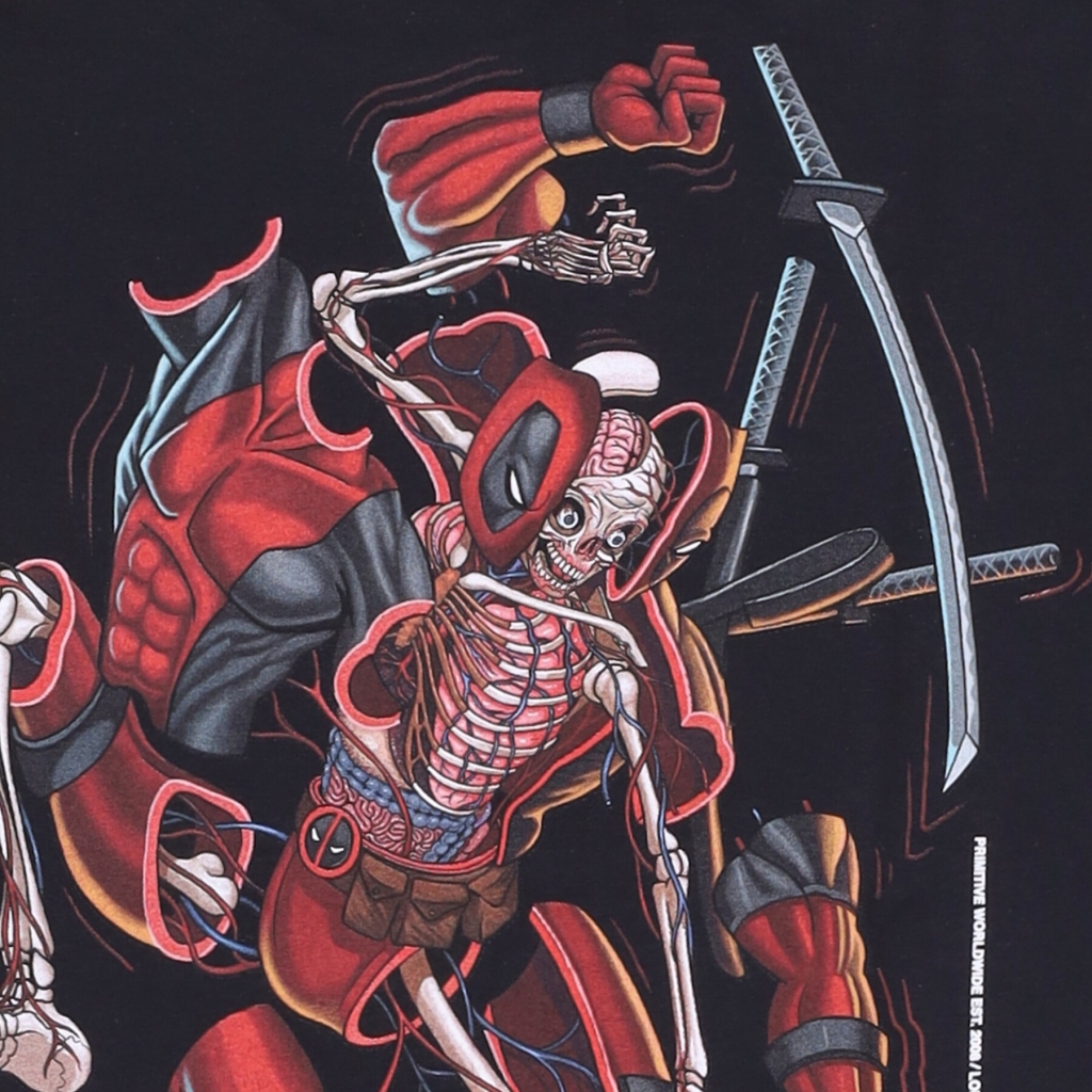 maglietta uomo deadpool tee x marvel x nychos BLACK