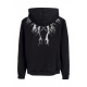 felpa leggera cappuccio uomo reflective lightning hoodie BLACK