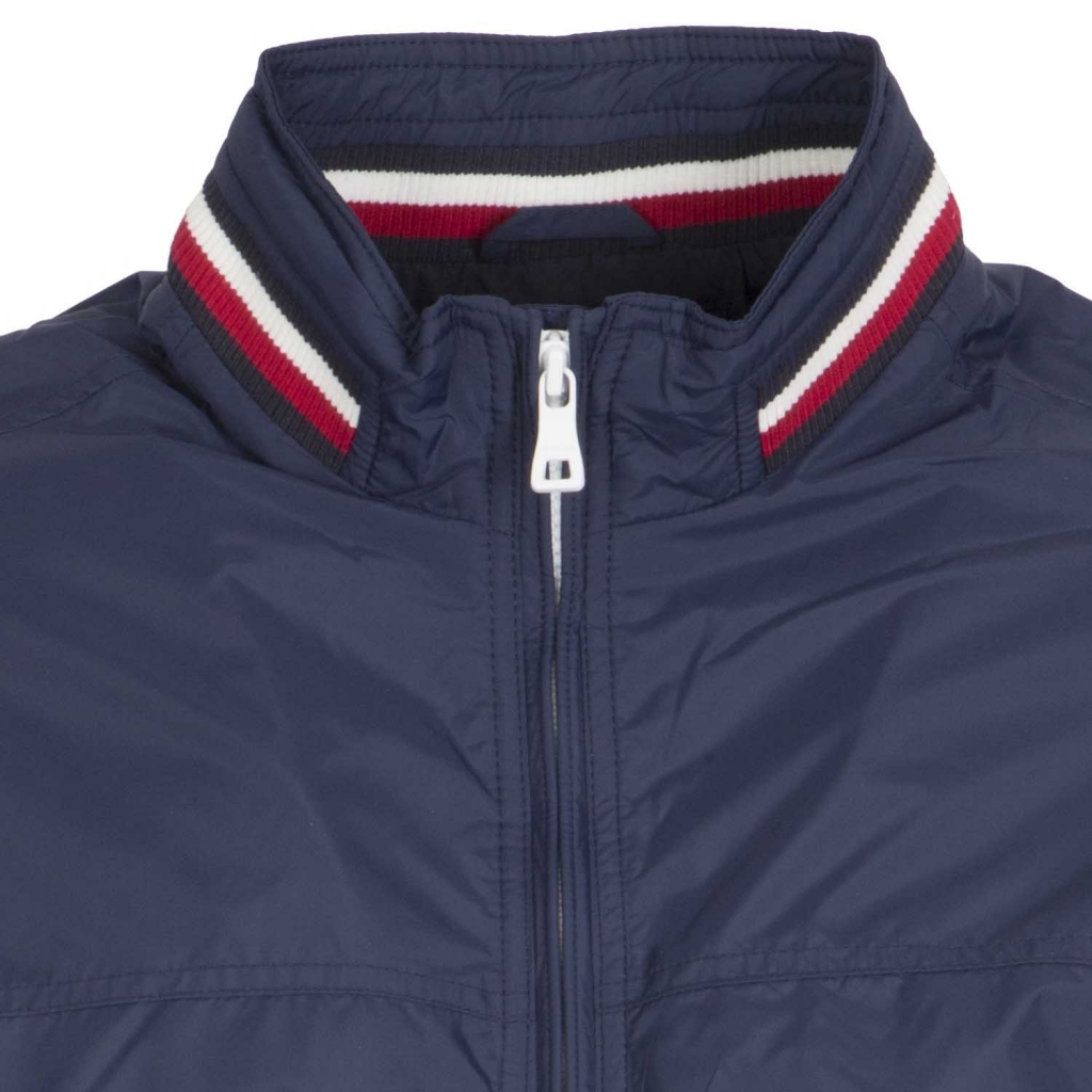 TOMMY HILFIGER - Bomber Blu In Nylon 416NAVYBLAZE - Giacche E Cappo ...