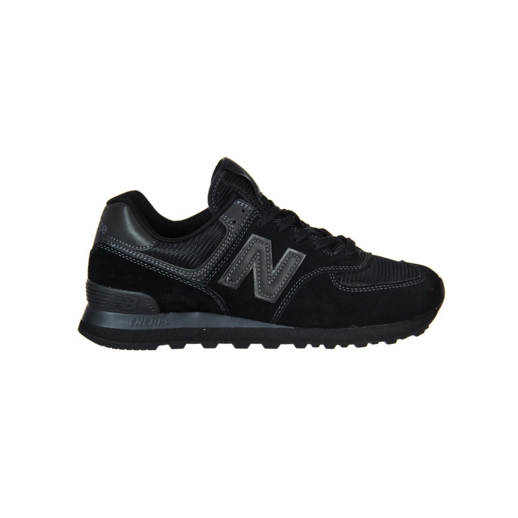 New Balance Mens Shoes 574 Suede Mesh Lifestyle Ete Ete Triple Black